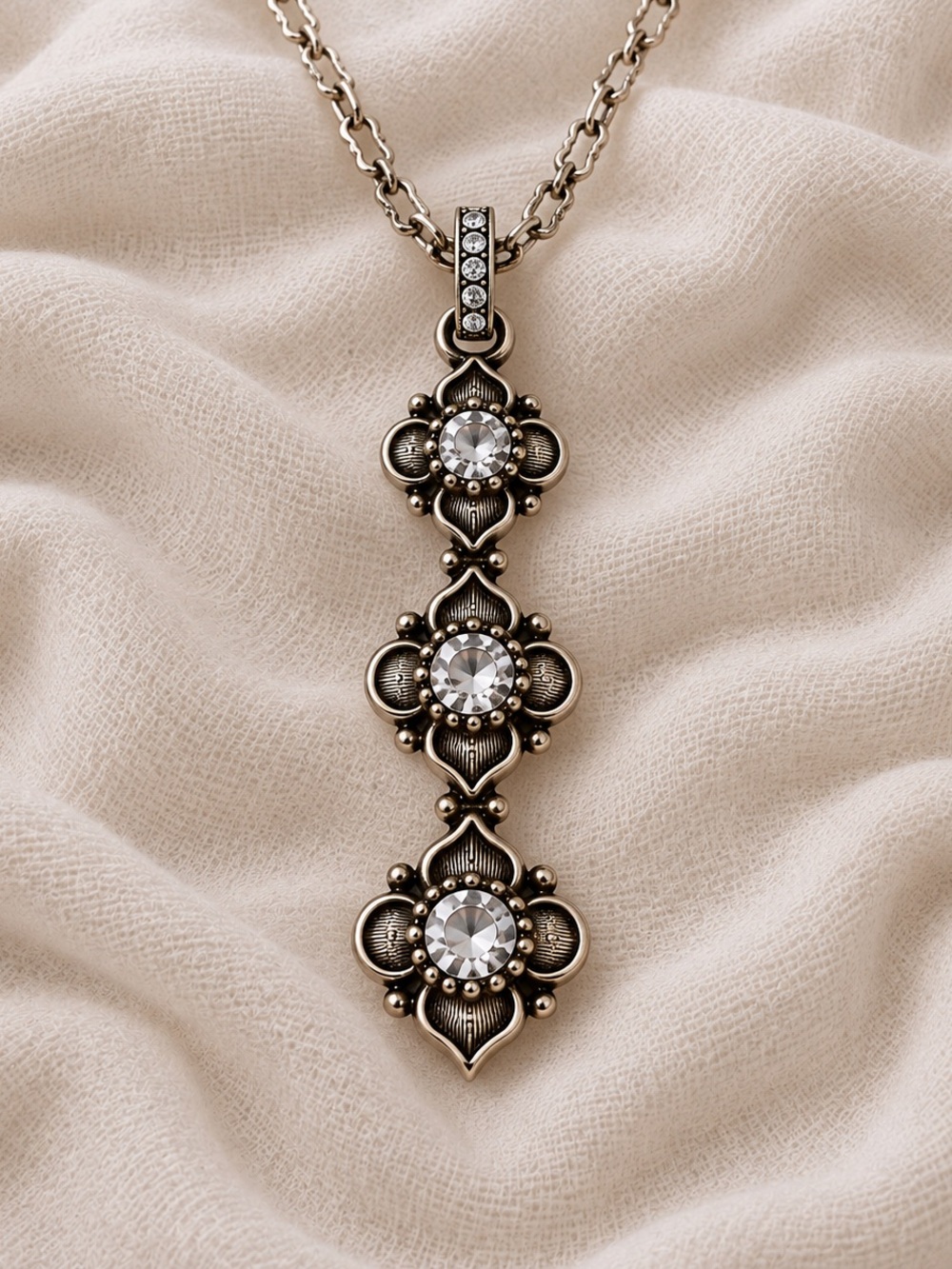 ✨ Brighton Reversible Crystal Floral Pendant Necklace ✨